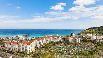 2 bedrooms, down comforters, blackout drapes, soundproofing