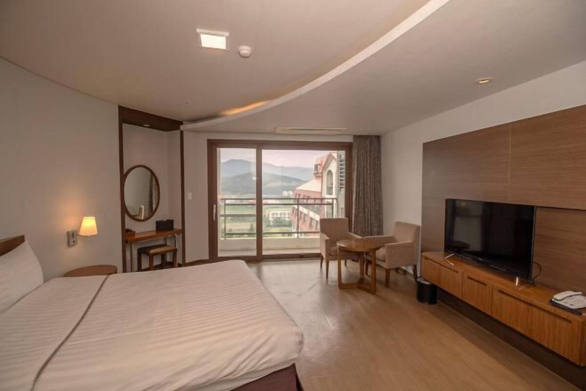 2 bedrooms, down comforters, blackout drapes, free WiFi