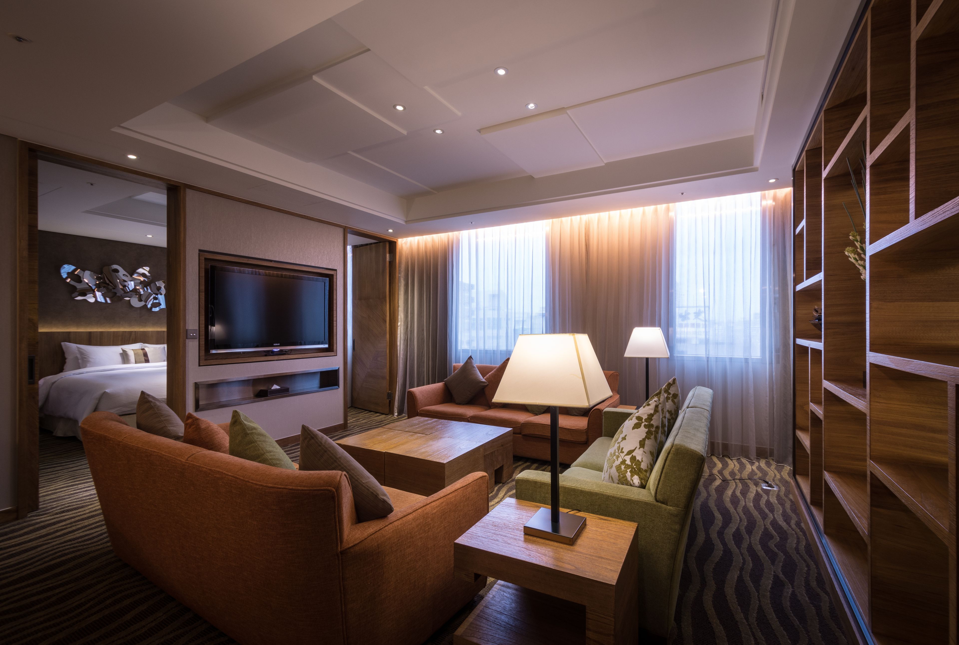 suite (jianpei) | living area | 30-inch lcd tv with cable channels, netflix, streaming services