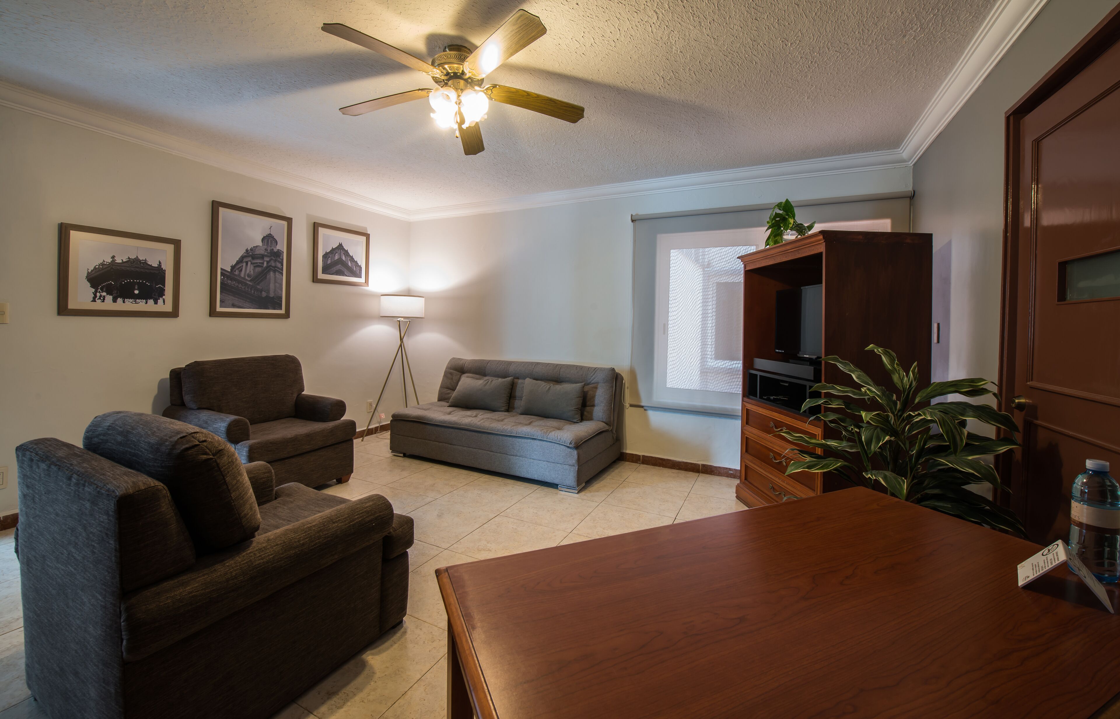 junior suite | living room | 32-inch flat-screen tv with cable channels, tv