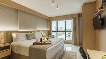 Standard Double Room, 1 Queen Bed | Minibar, in-room safe, desk, laptop workspace