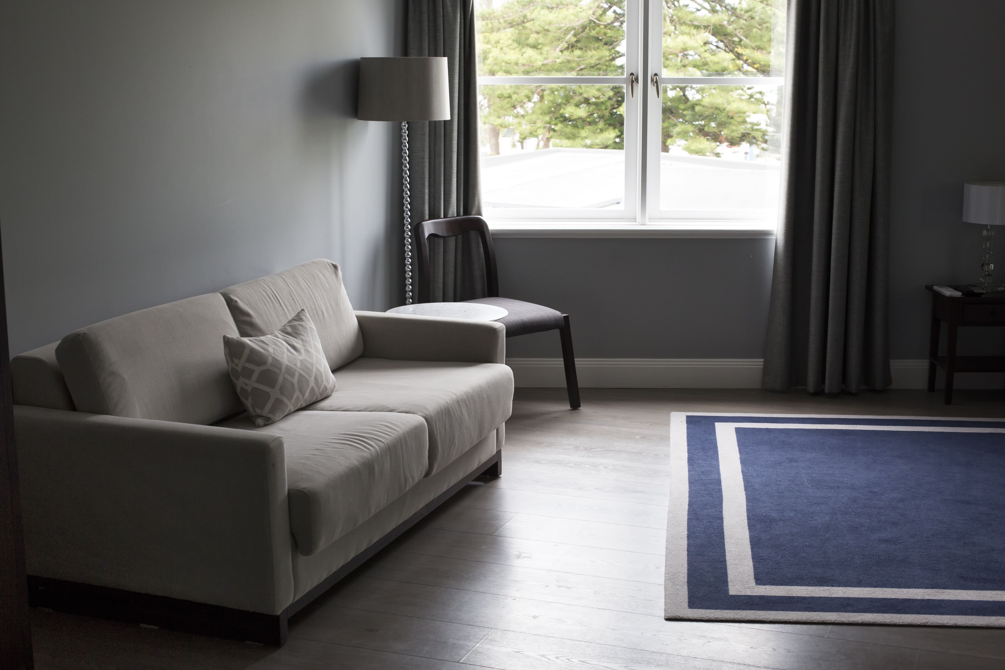 deluxe suite | living area | smart tv