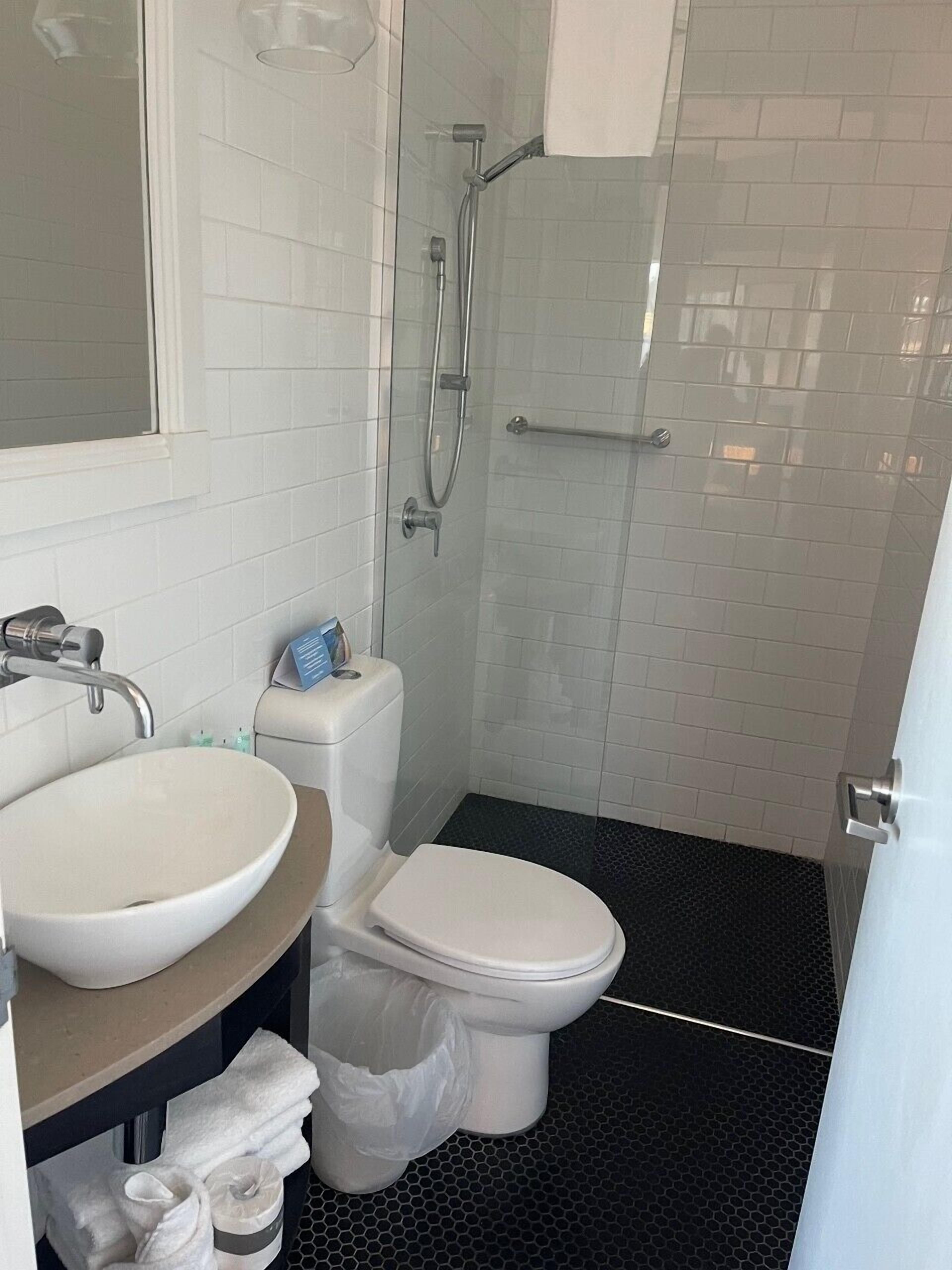 free toiletries, hair dryer, soap, shampoo