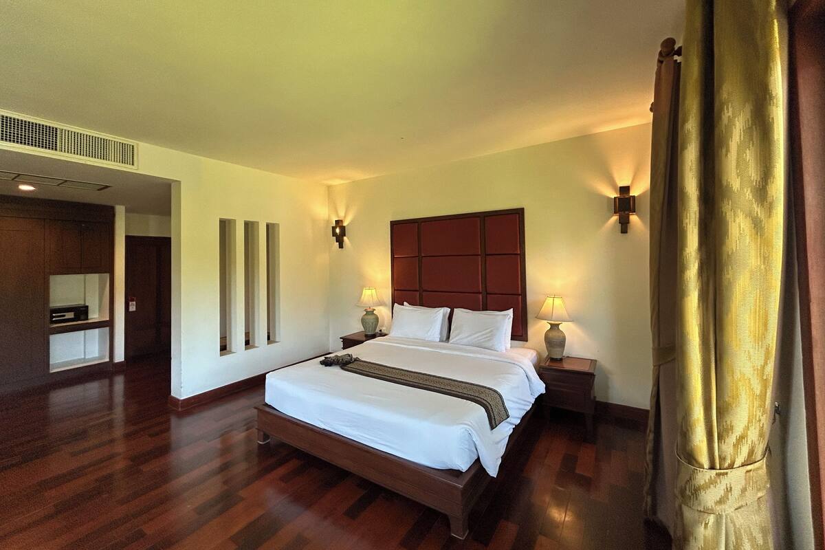 Habitación Deluxe doble | Decoración individual y espacio para trabajar con un portátil