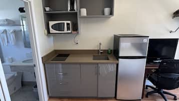 Desk, blackout curtains, iron/ironing board, free WiFi