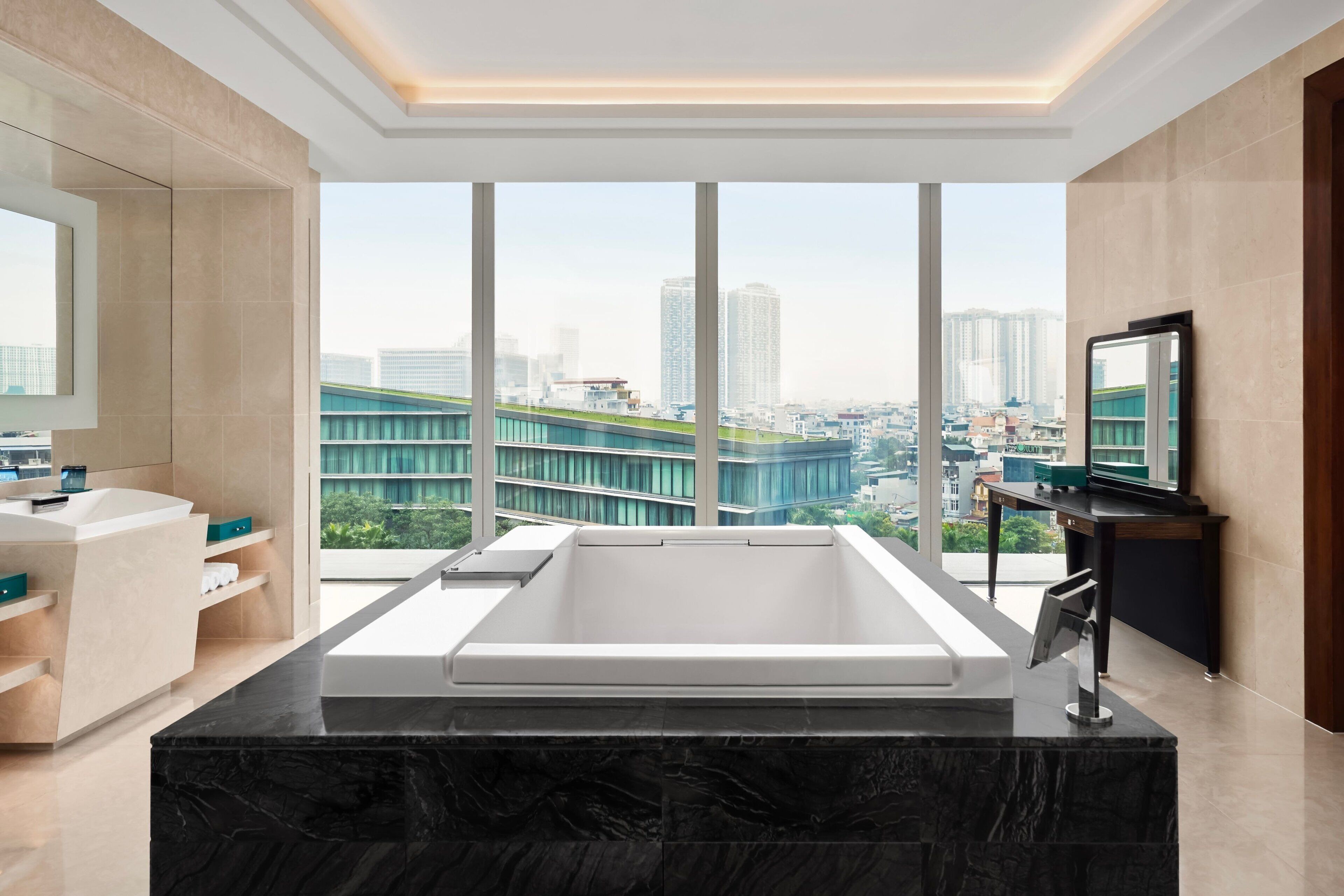 presidential suite, 1 bedroom, non smoking | bathroom | separate bathtub and shower, rainfall showerhead, designer toiletries