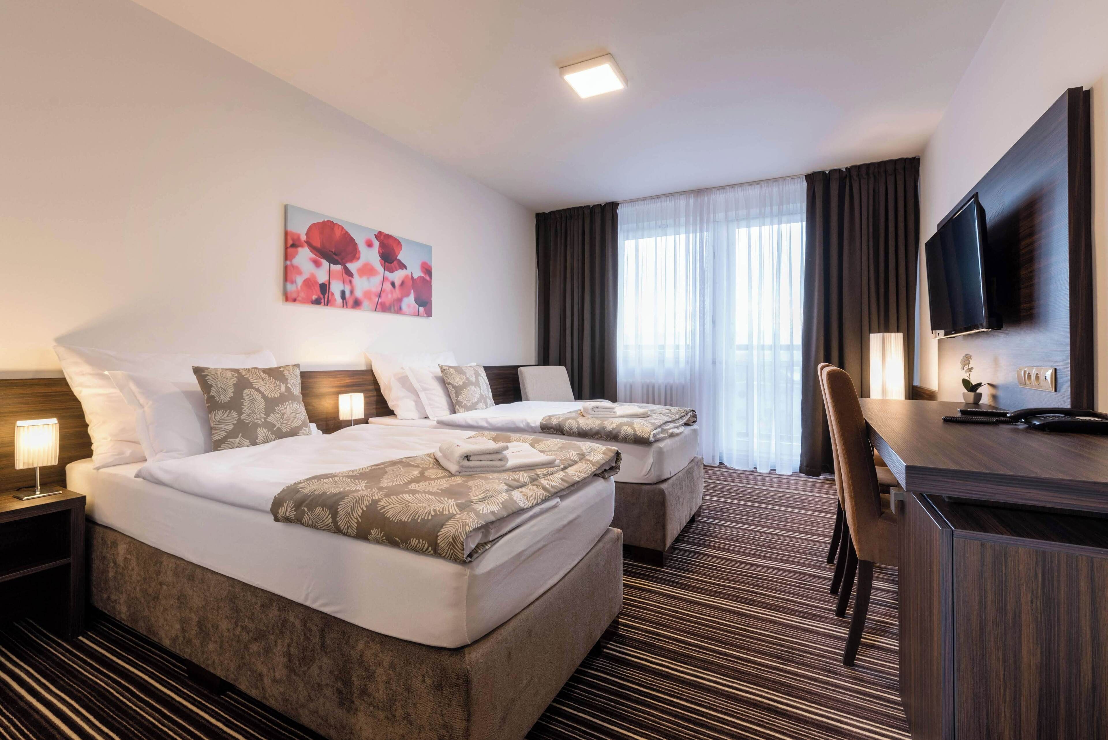 premium double room | 1 bedroom, desk, blackout curtains, soundproofing