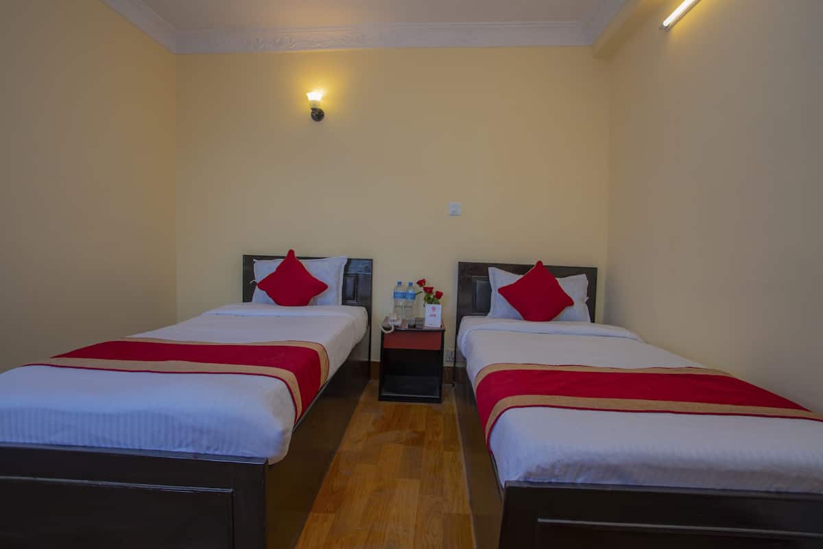 Laptop workspace, free WiFi, bed sheets