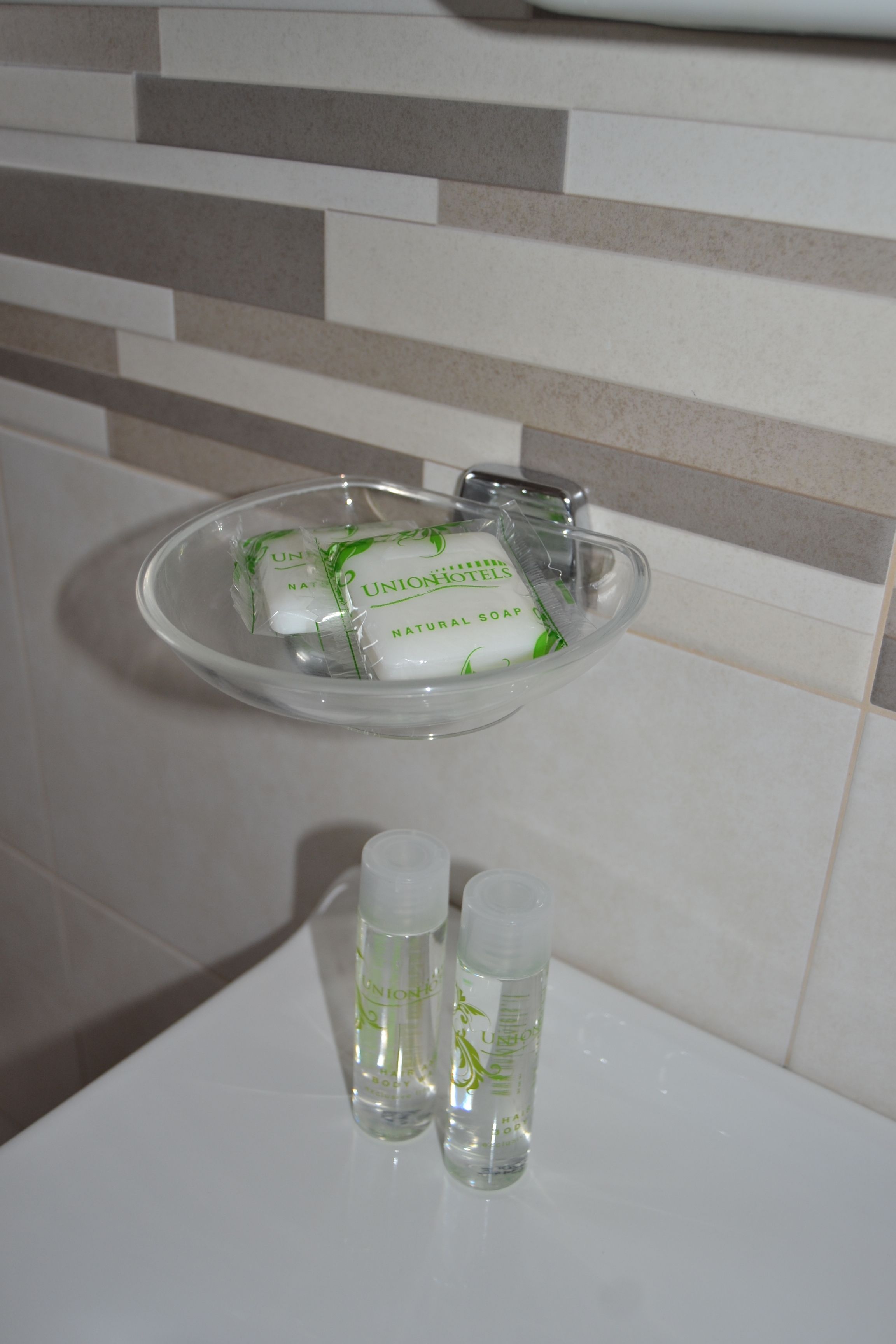 free toiletries, hair dryer, bidet, towels