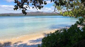 On the beach, beach towels, kayaking