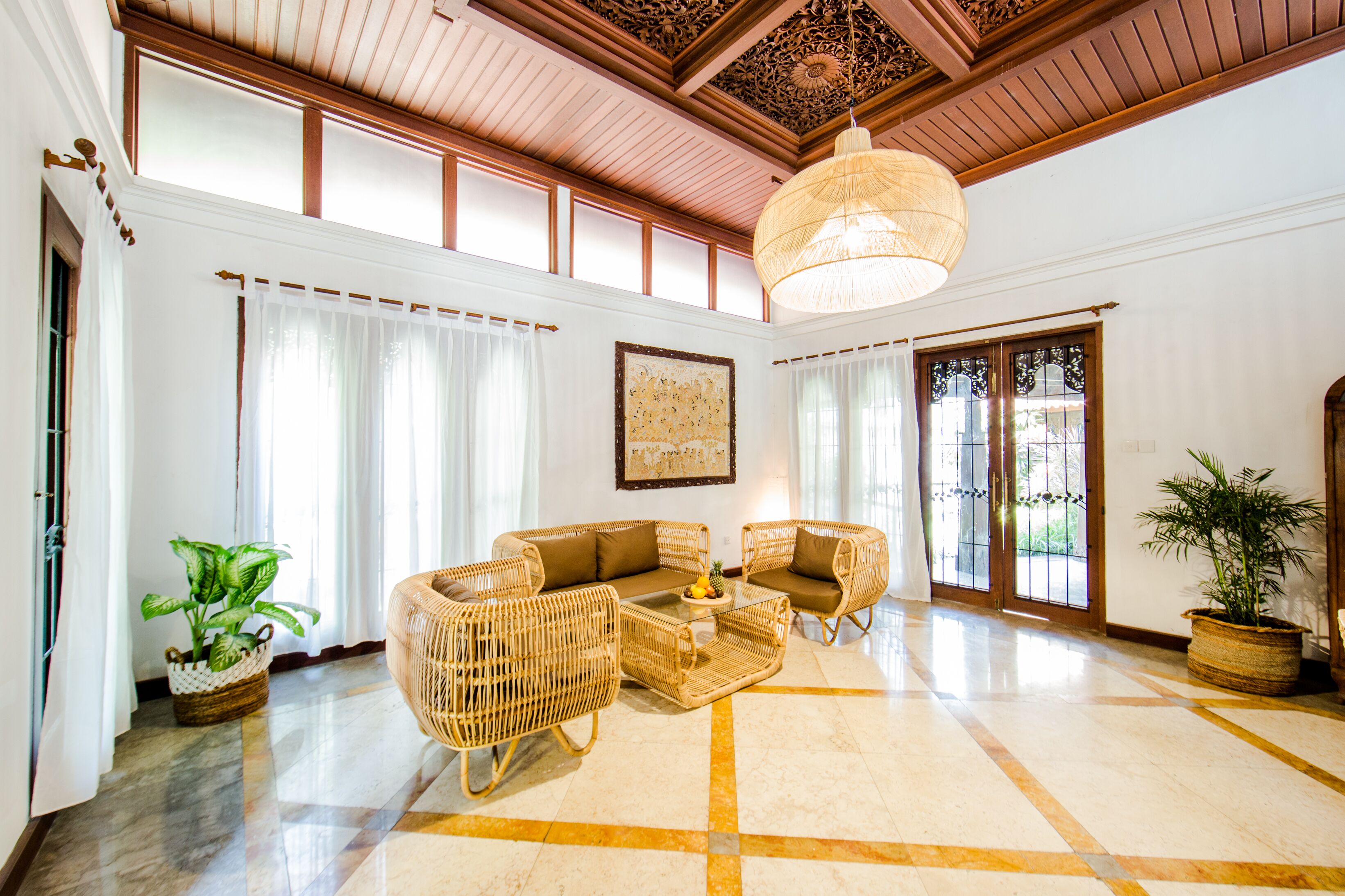 luxury villa, 2 bedrooms | living room | tv