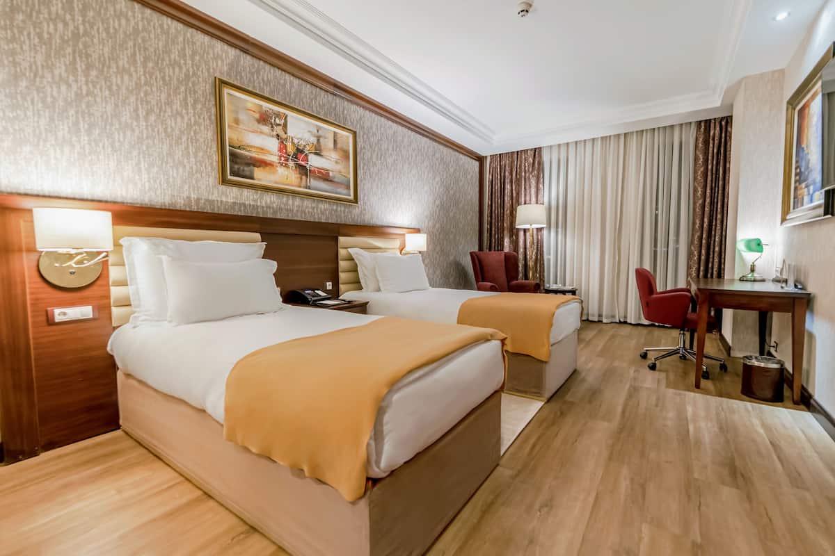 Chambre Deluxe, 2 lits une place, vue montagne