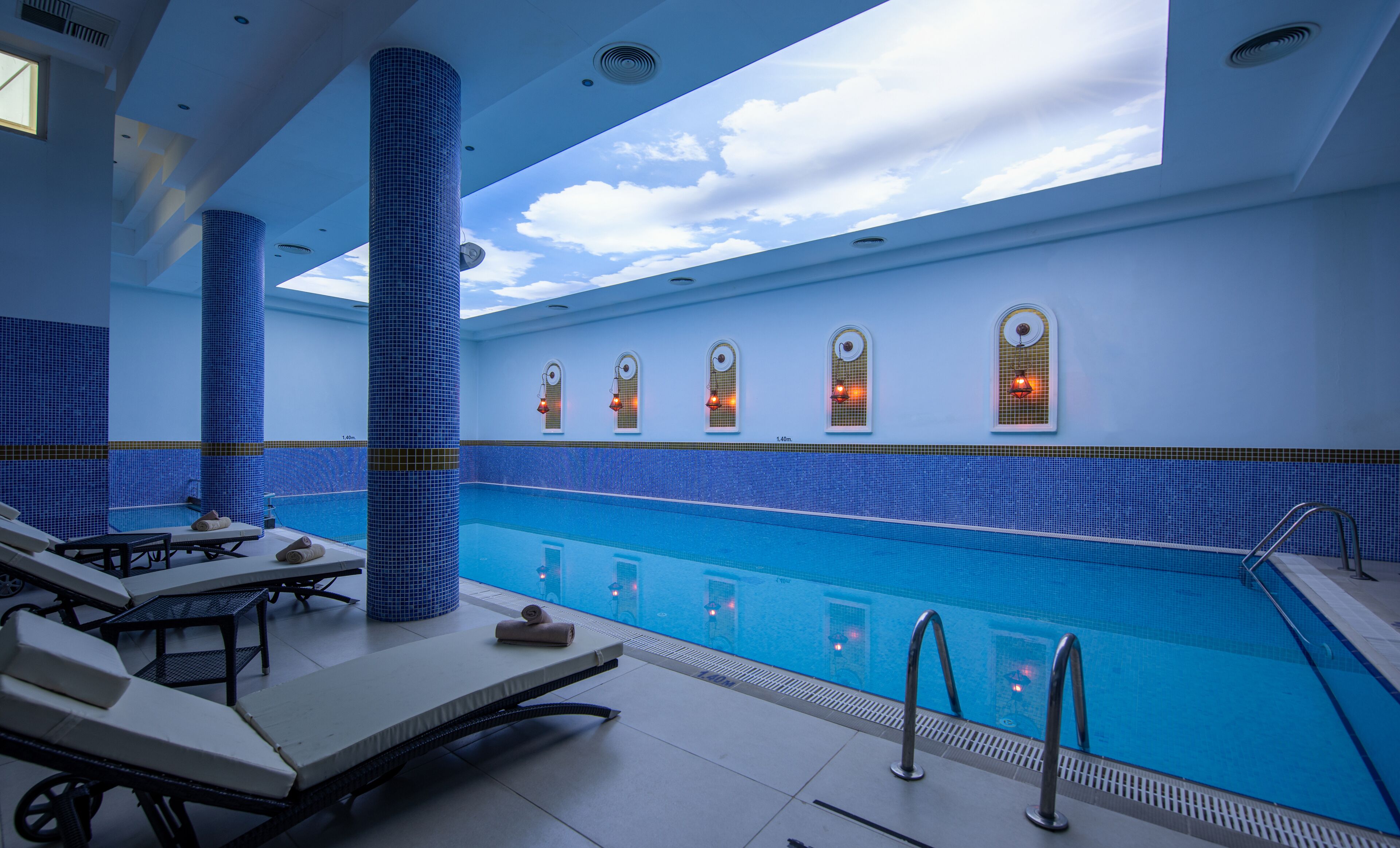 Indoor pool, outdoor pool