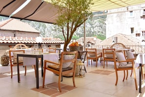 Outdoor banquet area
