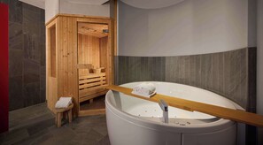 Suite, 1 King Bed (Spa) | Bathroom | Separate tub and shower, jetted tub, free toiletries, hair dryer