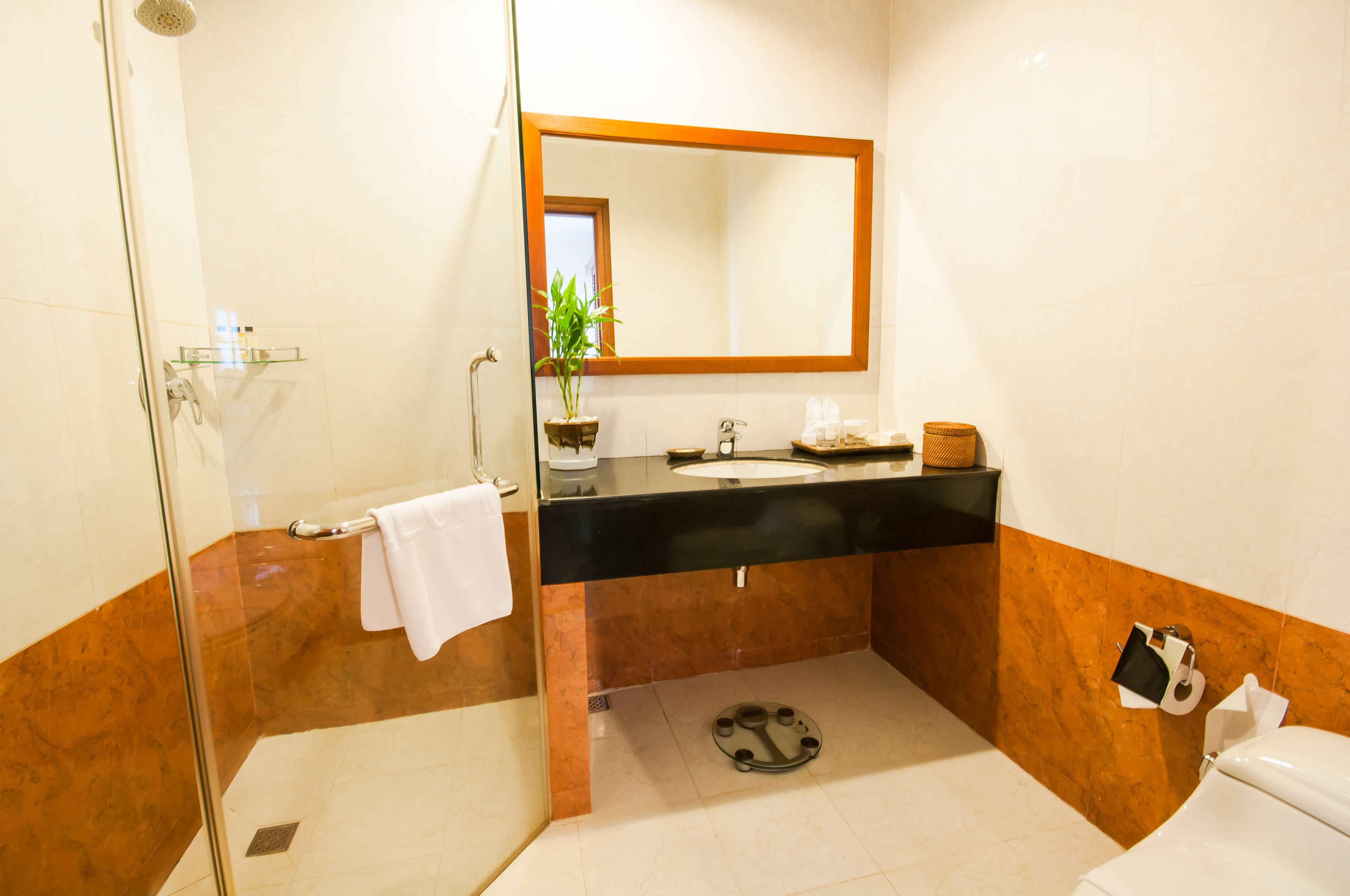 Premier Room (Family) | Bathroom | Designer toiletries, hair dryer, bathrobes, slippers
