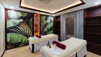 Couples treatment room(s), sauna, body treatments, aromatherapy