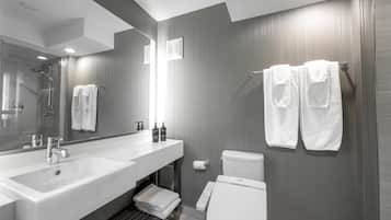 Free toiletries, hair dryer, towels