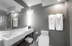 Gratis toiletartikelen, een haardroger