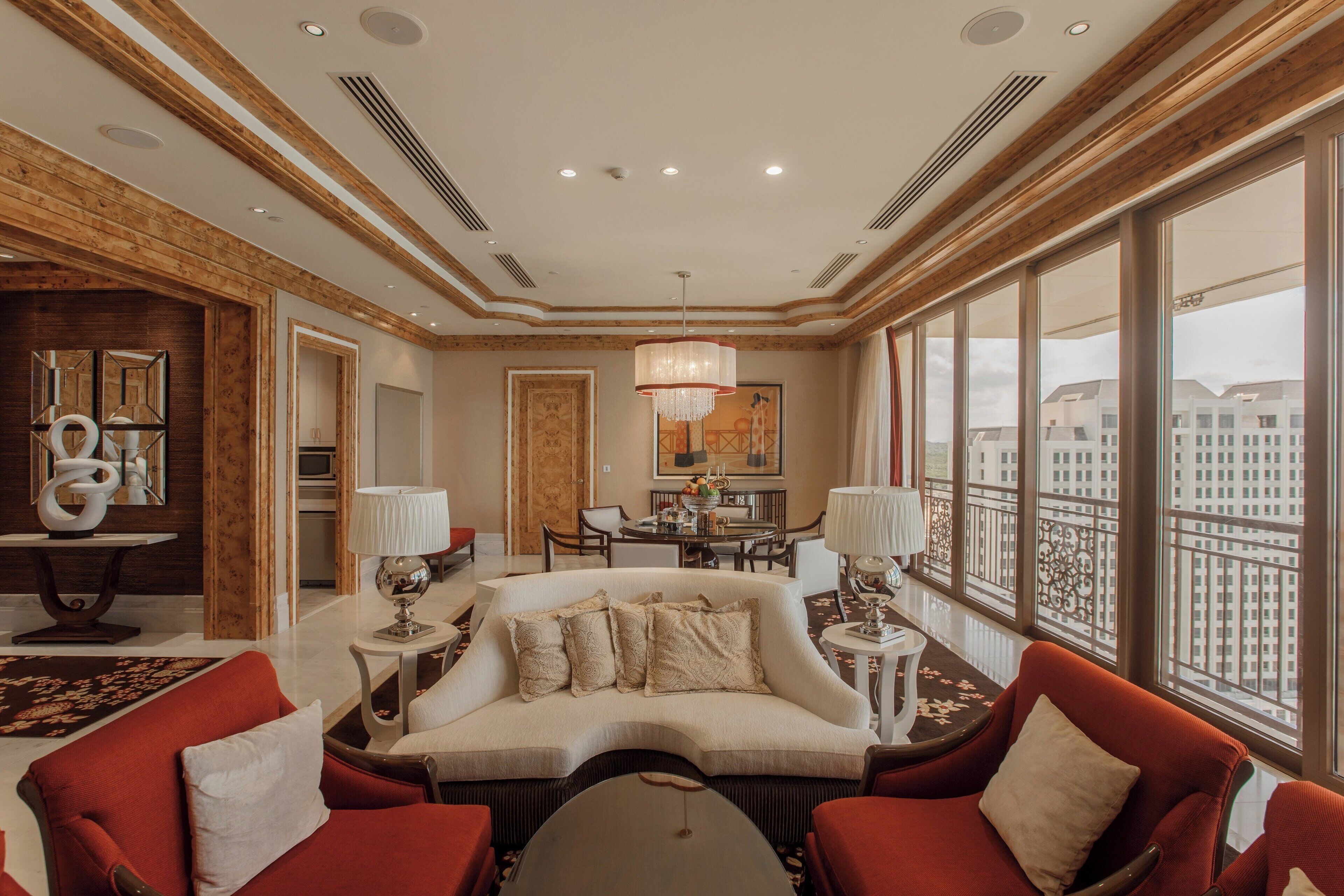 grand suite, 1 king bed, smoking, ocean view | 1 bedroom, down duvets, free minibar, in-room safe