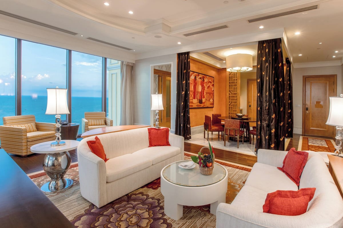 Grand Suite, 1 King Bed, Smoking, Ocean View | 1 bedroom, down duvets, free minibar, in-room safe