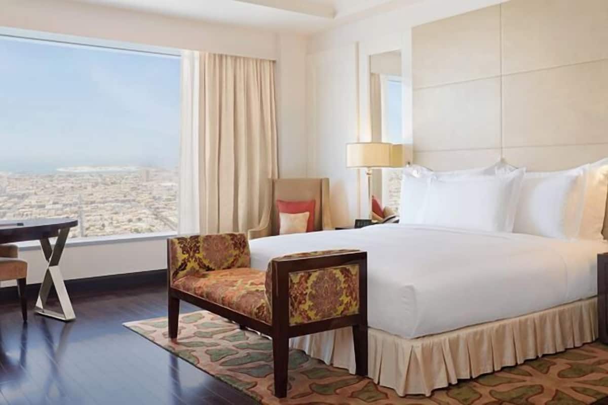 1 bilik tidur, peralatan tempat tidur premium, bar mini