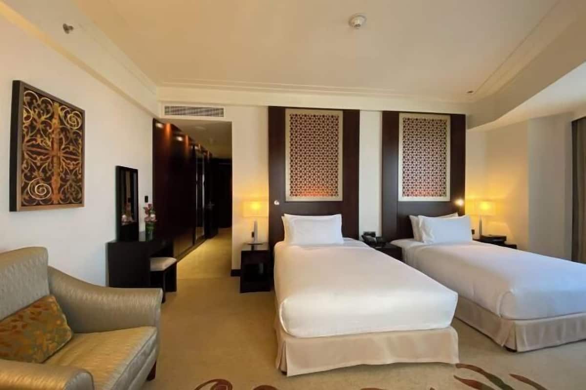 1 bilik tidur, peralatan tempat tidur premium, bar mini