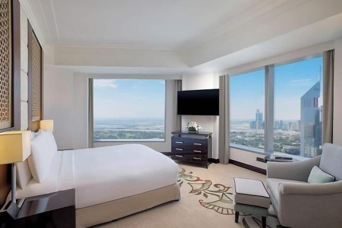 1 bilik tidur, peralatan tempat tidur premium, bar mini