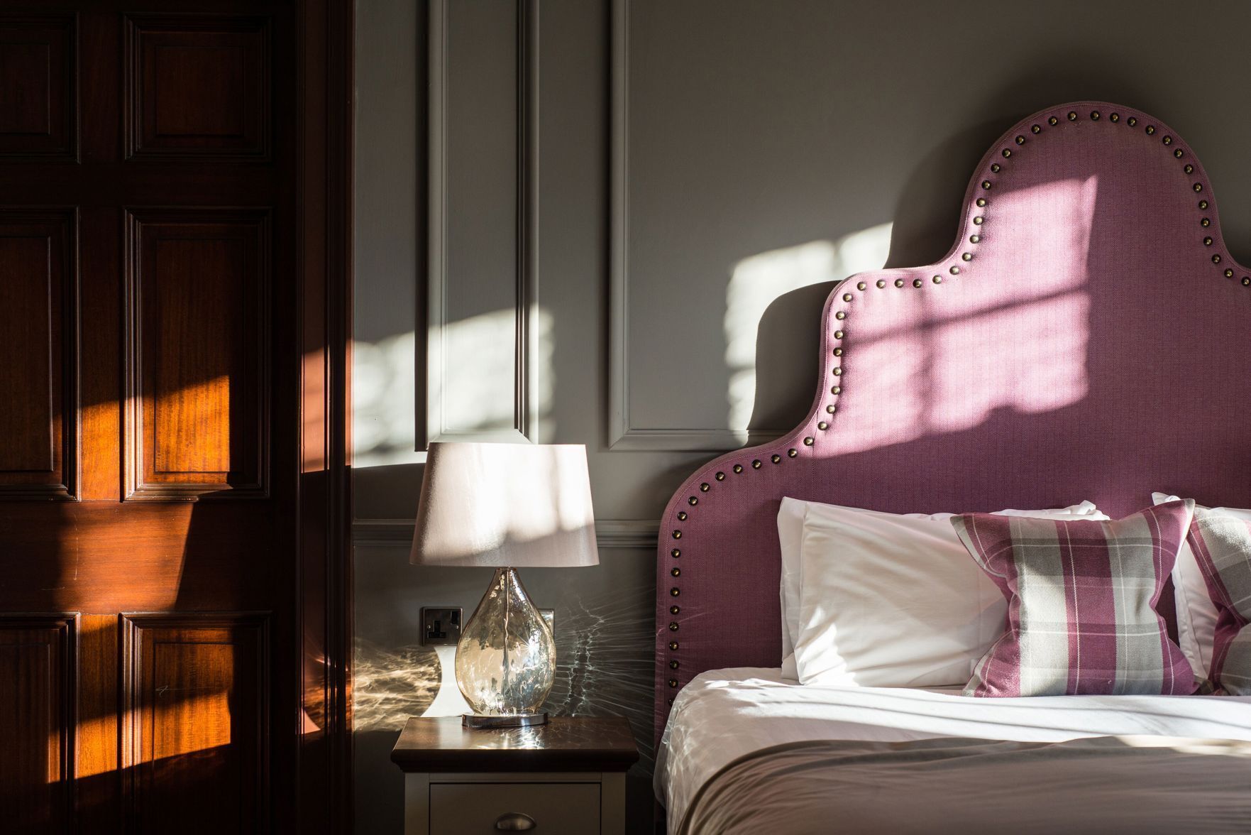 Cadar kapas Mesir, peralatan tempat tidur premium, meja 