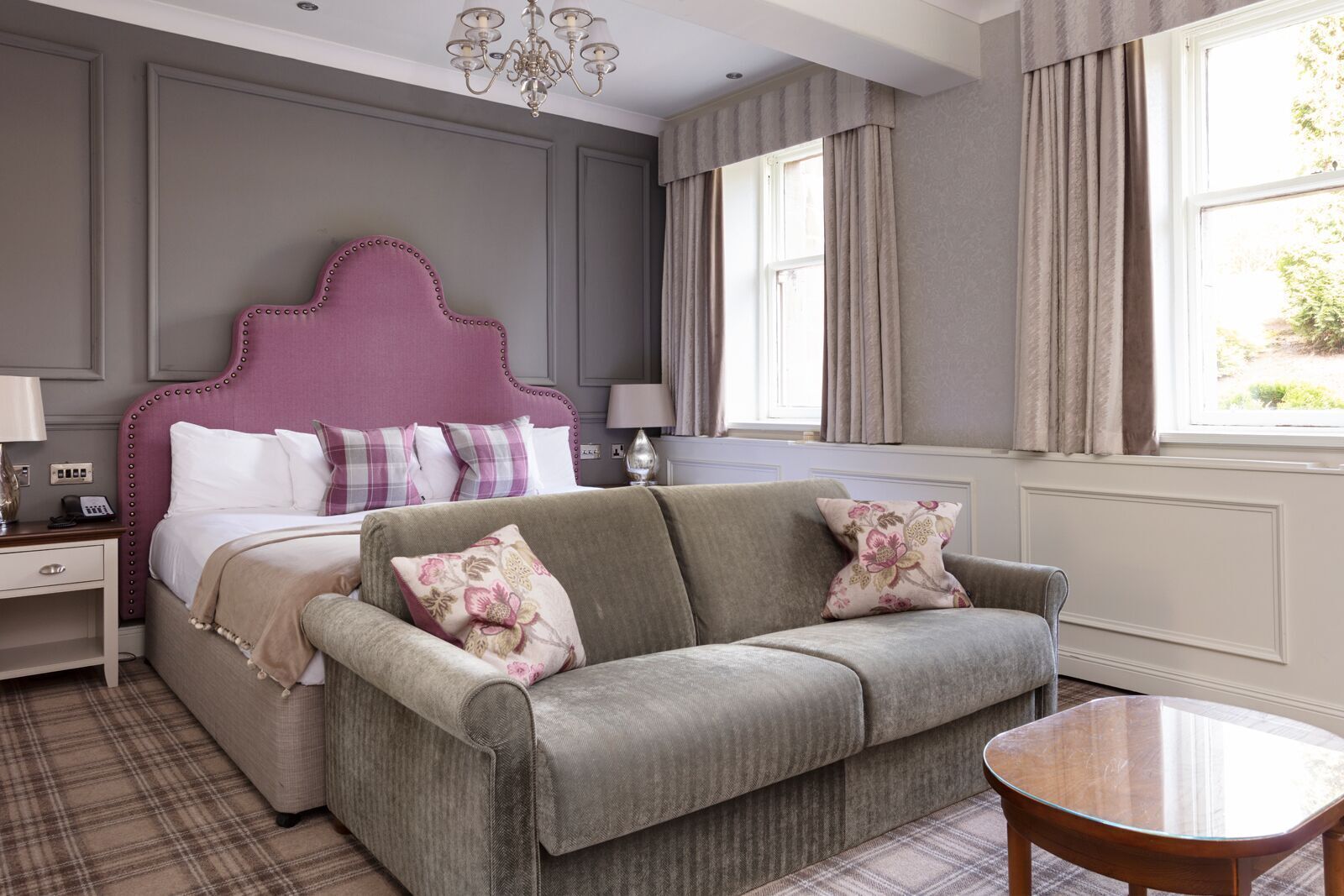 Cadar kapas Mesir, peralatan tempat tidur premium, meja 