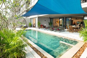 3 Bedroom Interconnecting Pool Villa | In-room safe, desk, laptop workspace, iron/ironing board