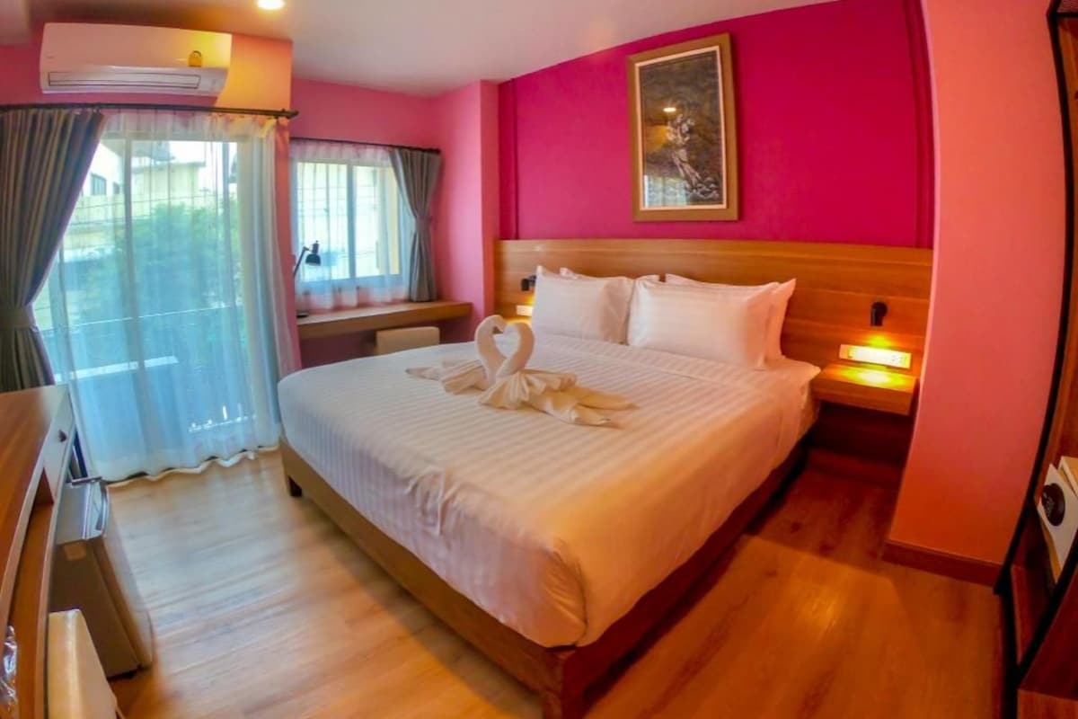Pillow-top beds, minibar, in-room safe, desk