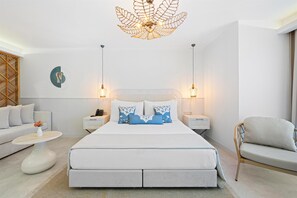 Ropa de cama de alta calidad y minibar 