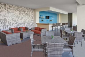 Outdoor pool, open 10:30 AM to 5:30 PM, pool umbrellas, sun loungers