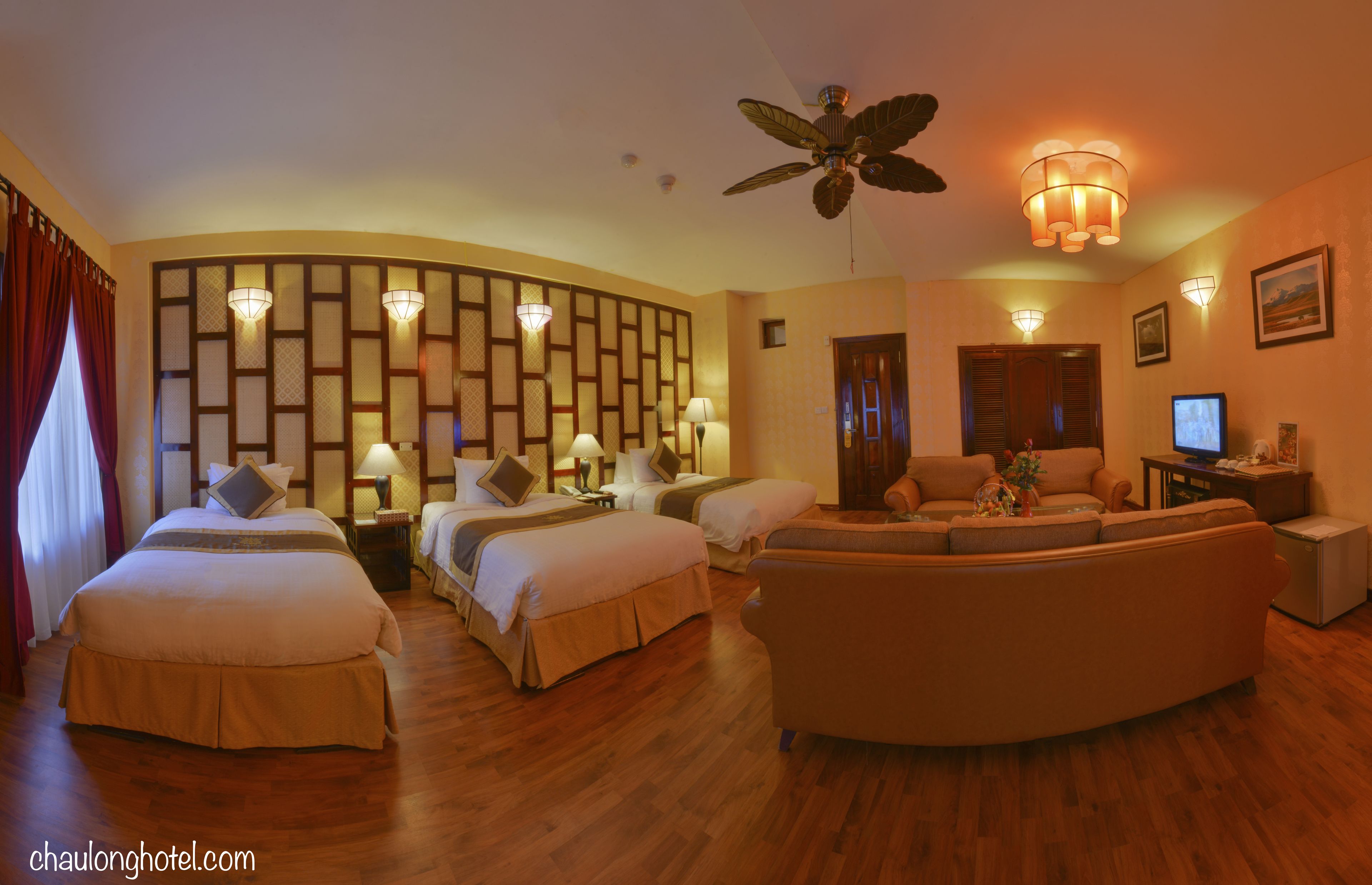 family room | 1 bedroom, premium bedding, minibar, in-room safe