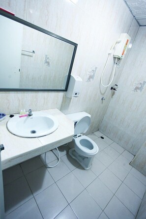 Regadera, amenidades de baño gratuitas, toallas 