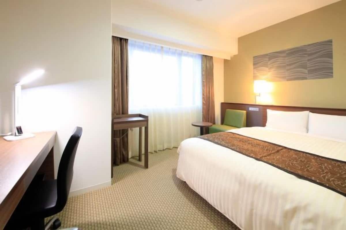 1 bedroom, desk, blackout curtains, iron/ironing board