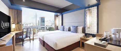 Deluxe Room, 2 Single Beds, City View