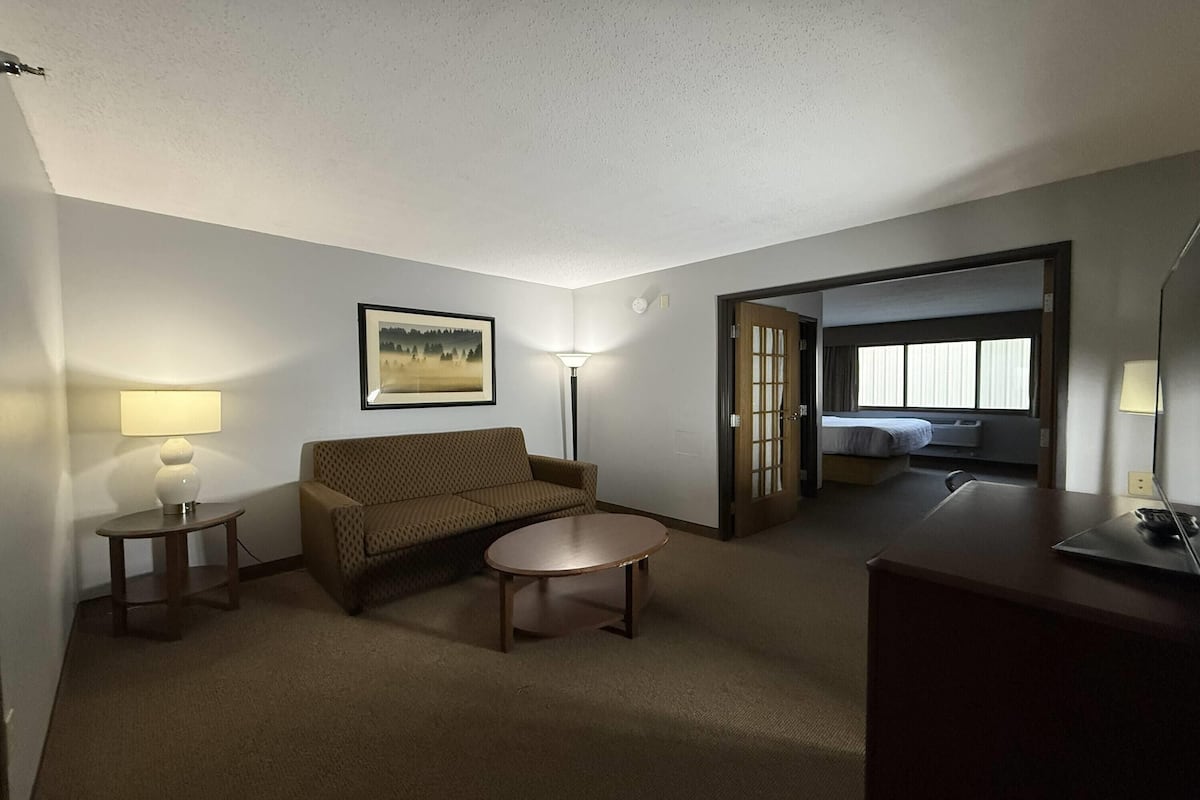 Deluxe Suite, 1 King Bed, Non Smoking (One-Bedroom) | Blackout drapes, iron/ironing board, free cribs/infant beds, free WiFi