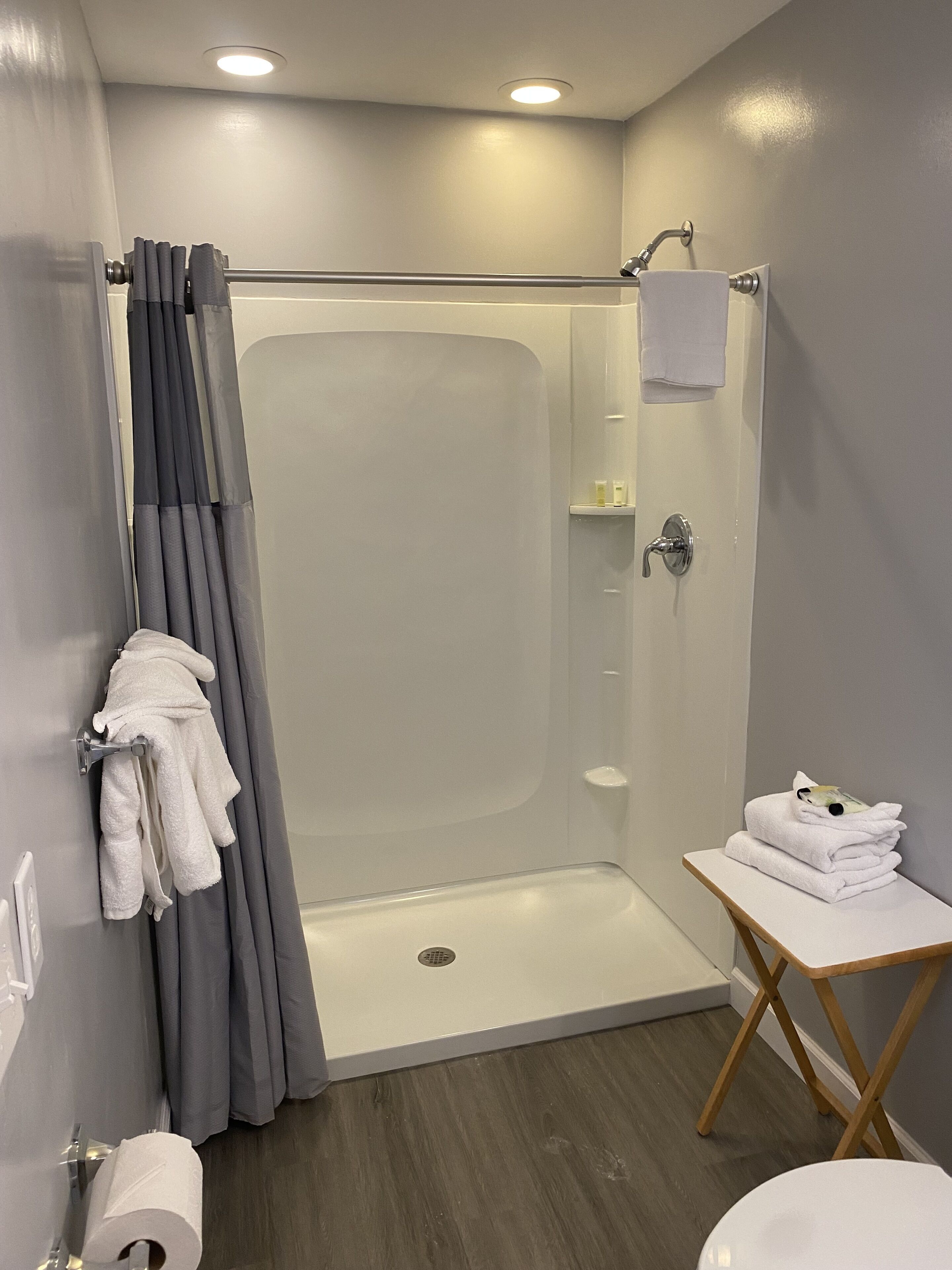 luxury room | bathroom | designer toiletries, hair dryer, towels, soap
