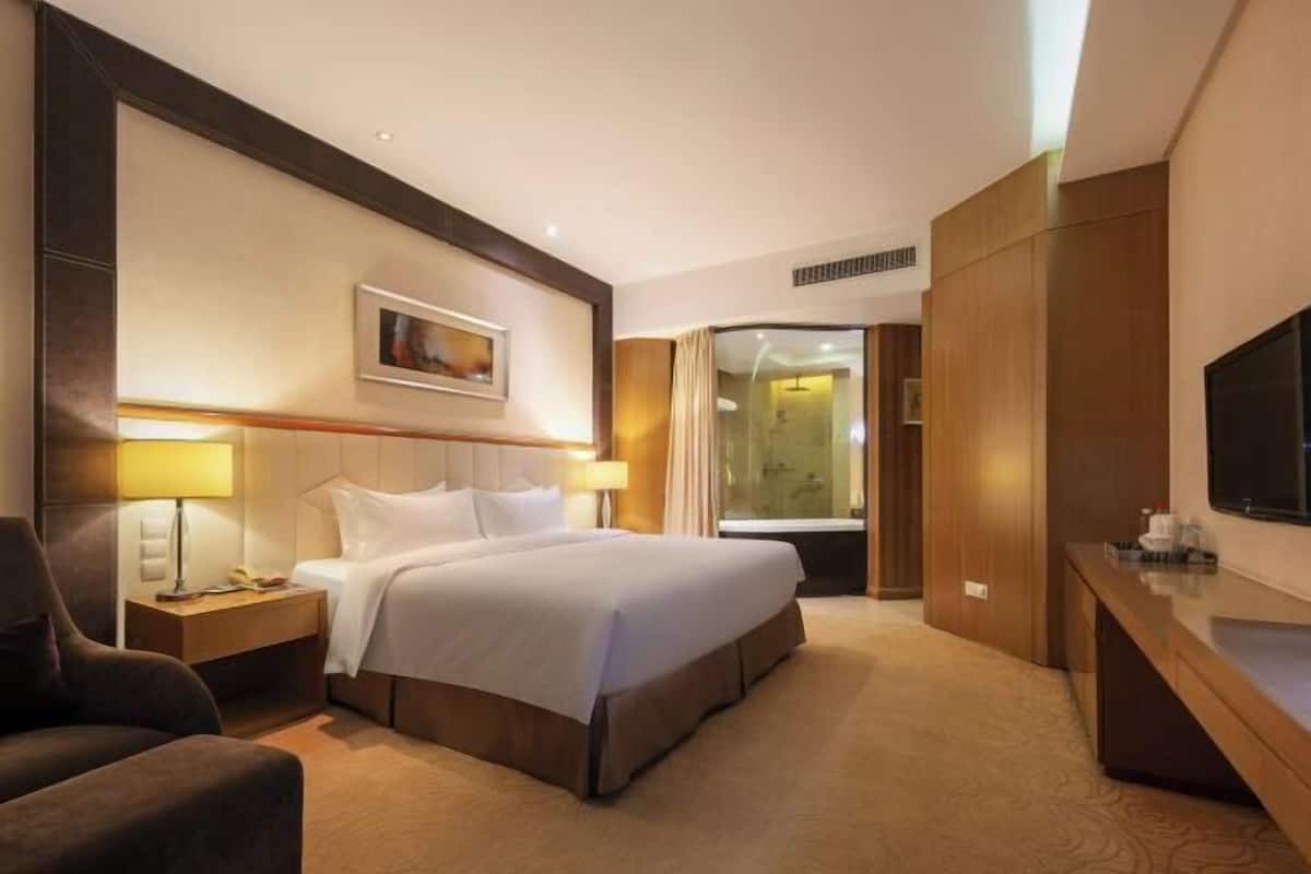 In-room safe, desk, blackout curtains, iron/ironing board