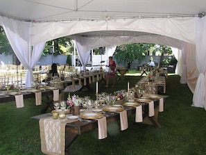 Outdoor wedding area