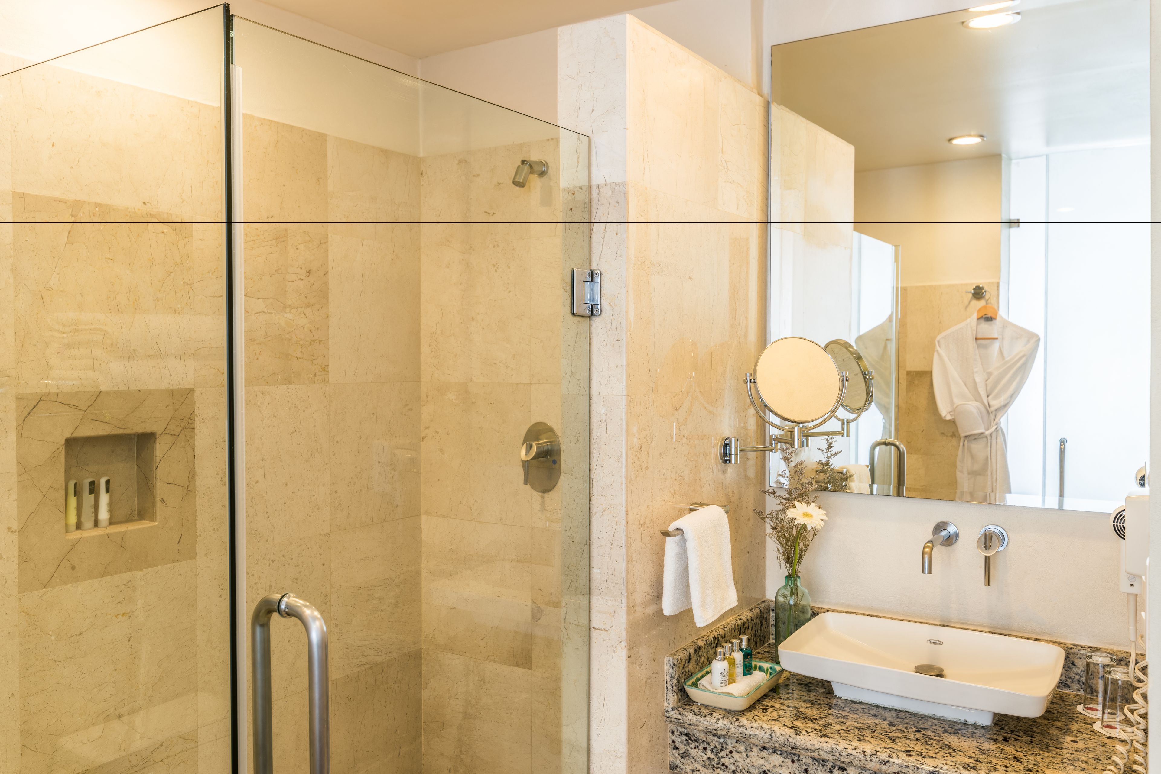 superior deluxe | bathroom | shower, free toiletries, hair dryer, towels