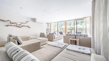 Sauna, steam room, body treatments, hot stone massages, sports massages