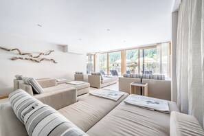 Sauna, steam room, body treatments, hot stone massages, sports massages