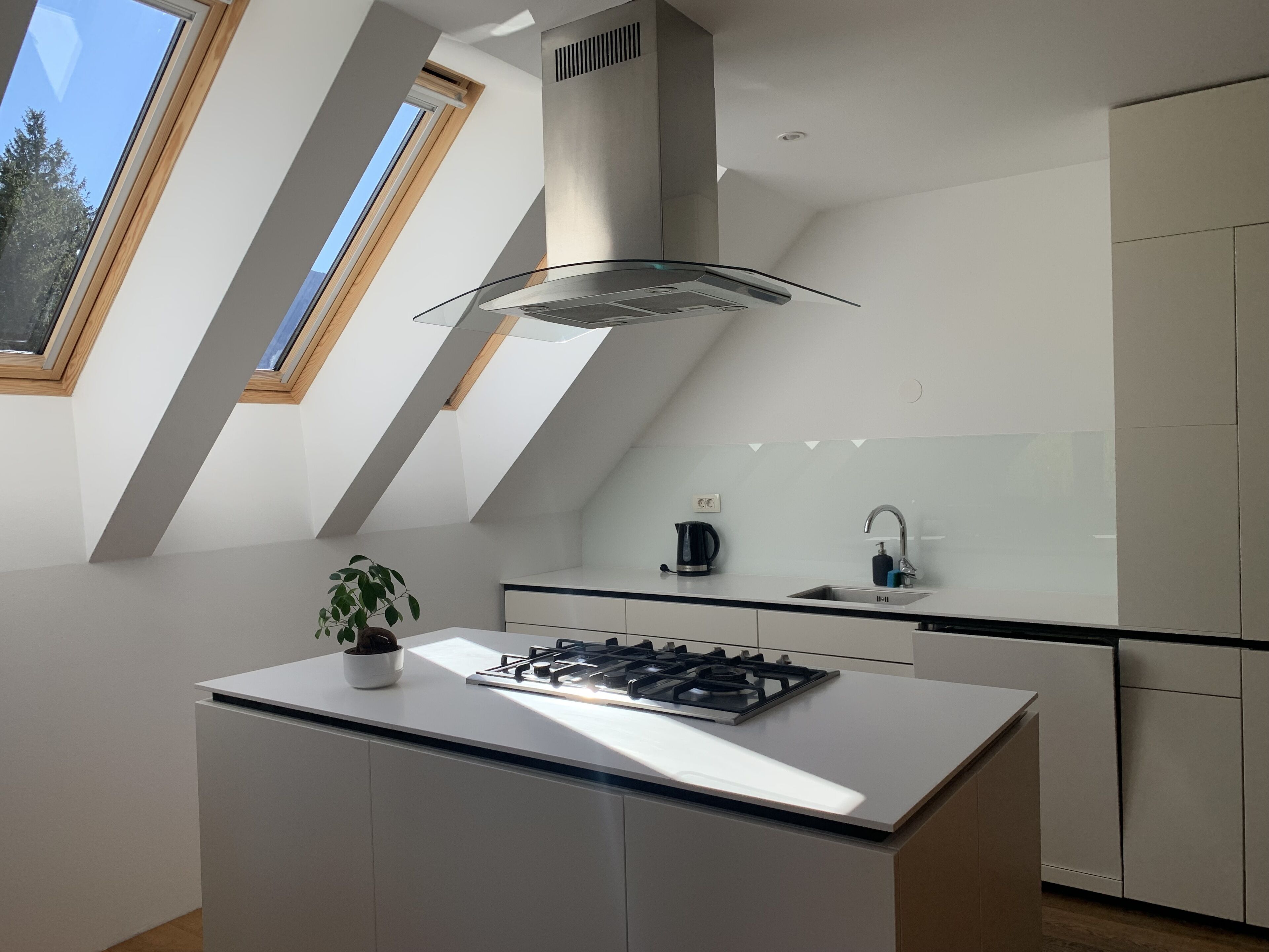 panoramic penthouse, 1 bedroom | private kitchen | fridge, electric kettle