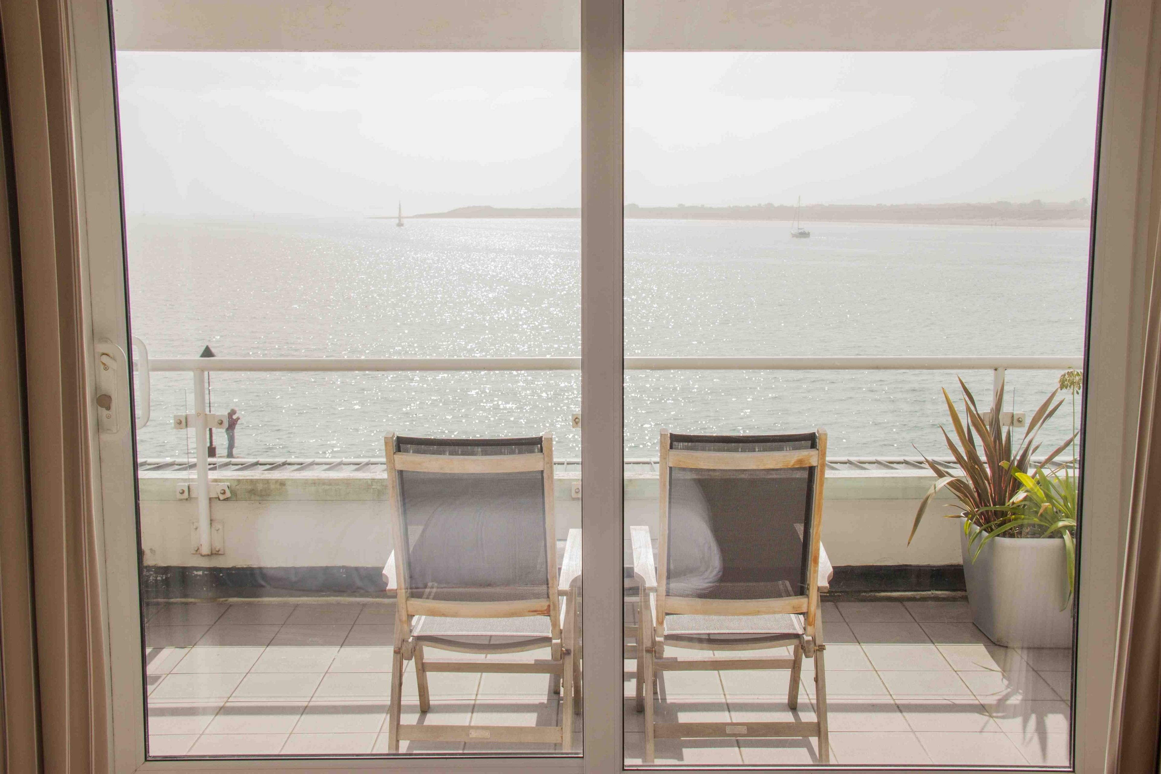 Kamar Double, balkon, pemandangan laut | Balkon