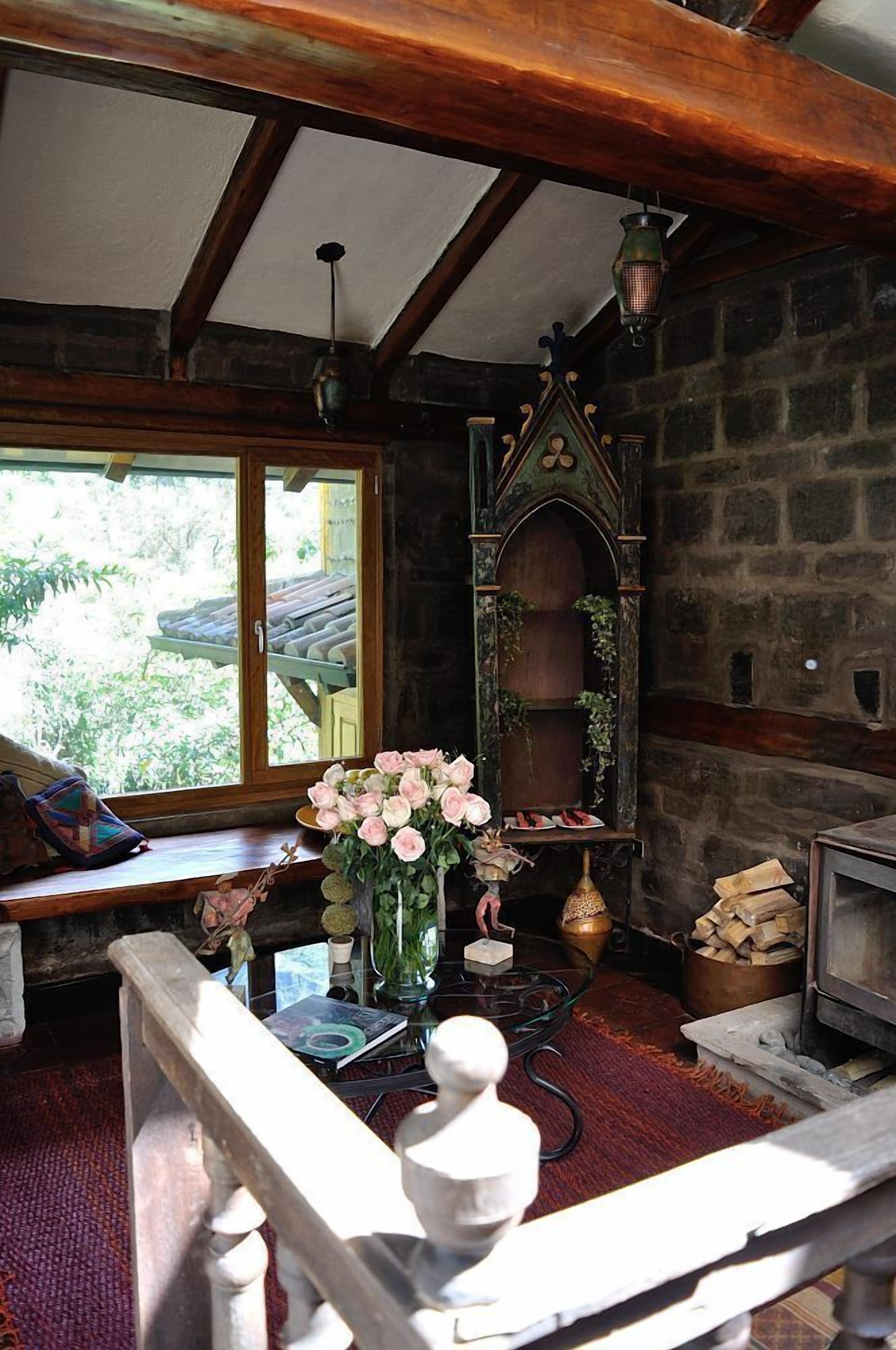 superior suite, 2 queen beds | living area | fireplace, table football