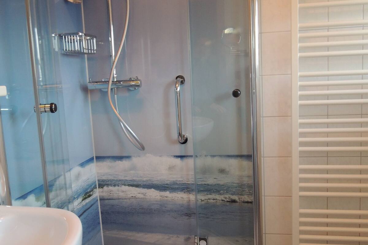 single room | bathroom | shower, hydromassage showerhead, free toiletries, hair dryer