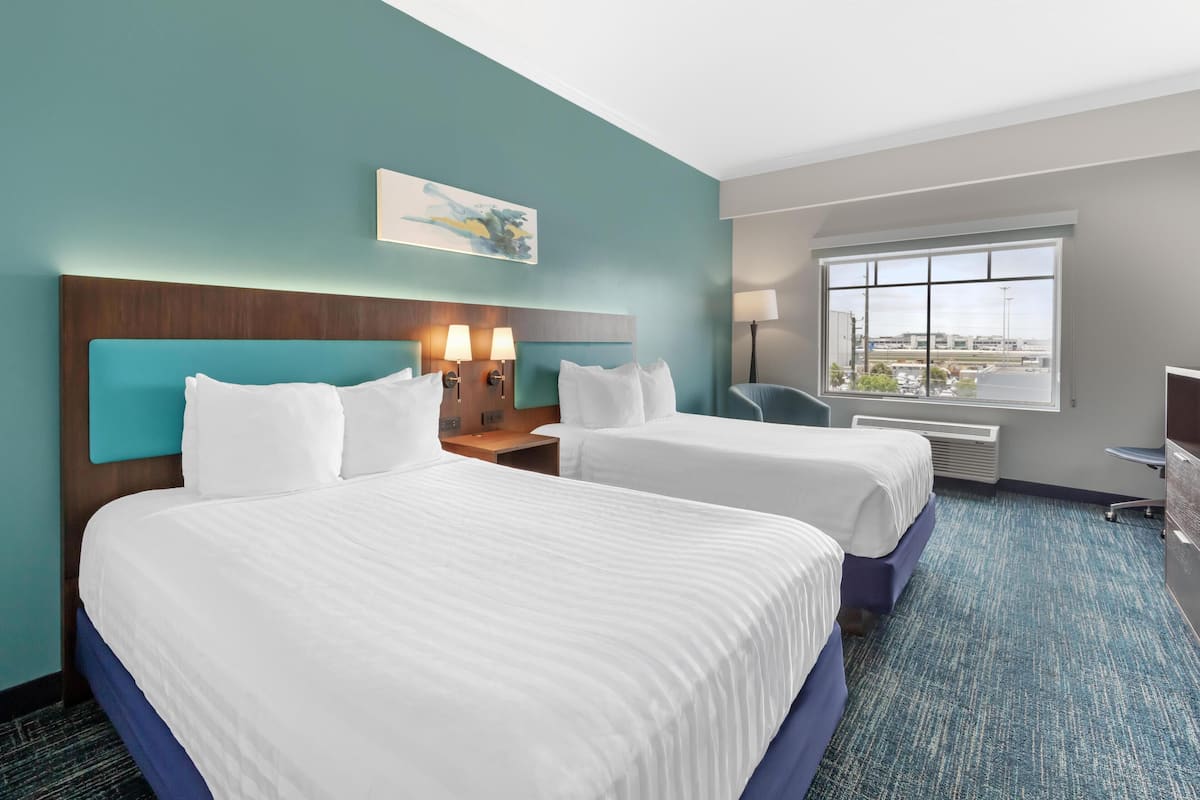 Standard Room, 2 Queen Beds, Non Smoking, Refrigerator & Microwave